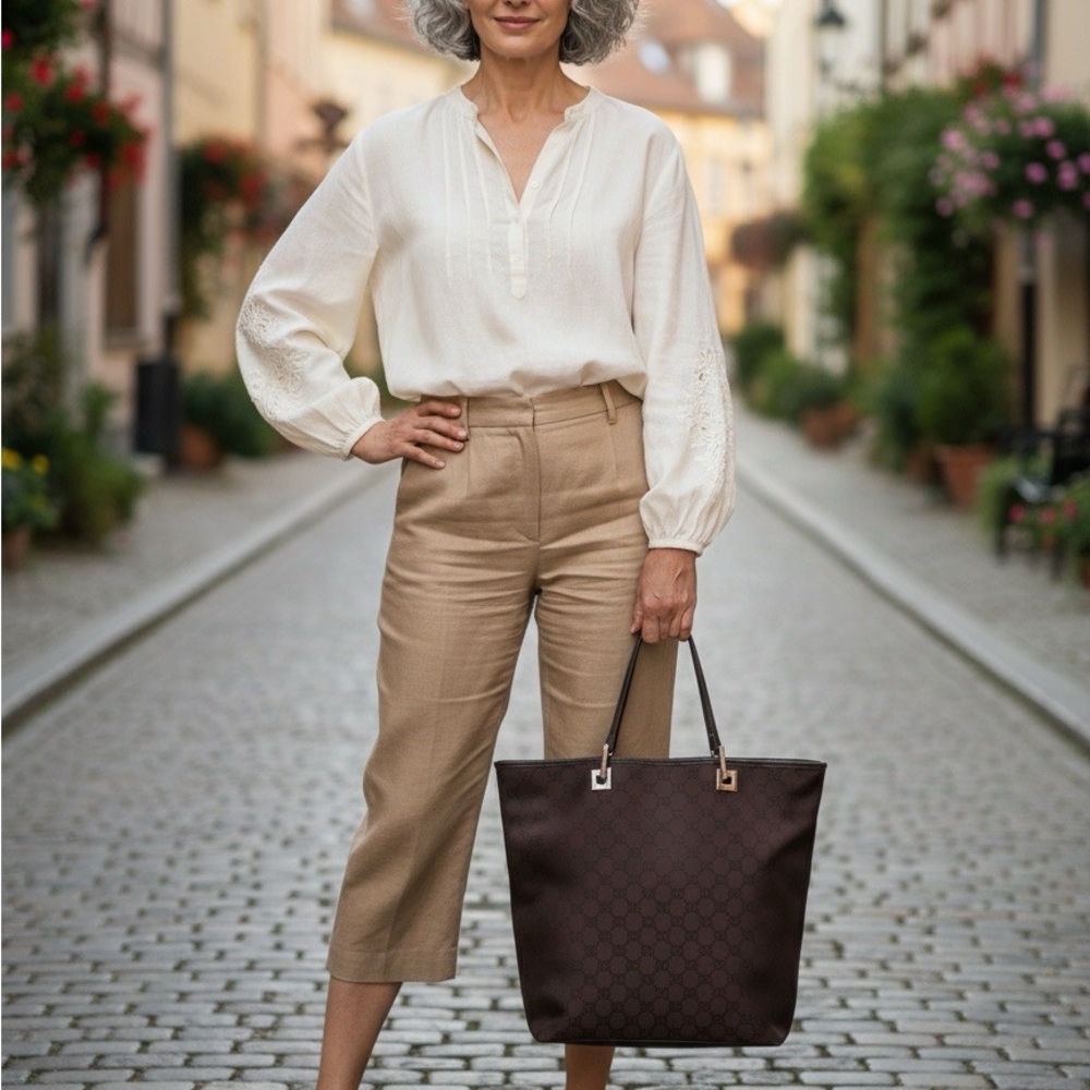 Gucci Black and Brown Patterned Tote - Picture 12 of 15